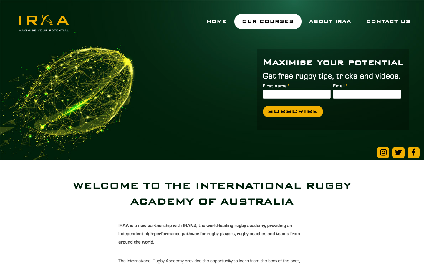 IRAA International Rugby Academy of Australia